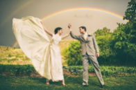 The best day of my life, complete with my love and a double rainbow. Captured by the very talented Amanda Marie Kopp (http://www.amandakopp.com)